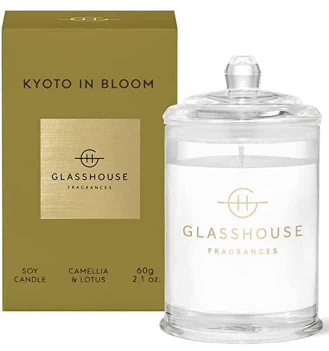 Glasshouse candle Kyoto for self care days and moments