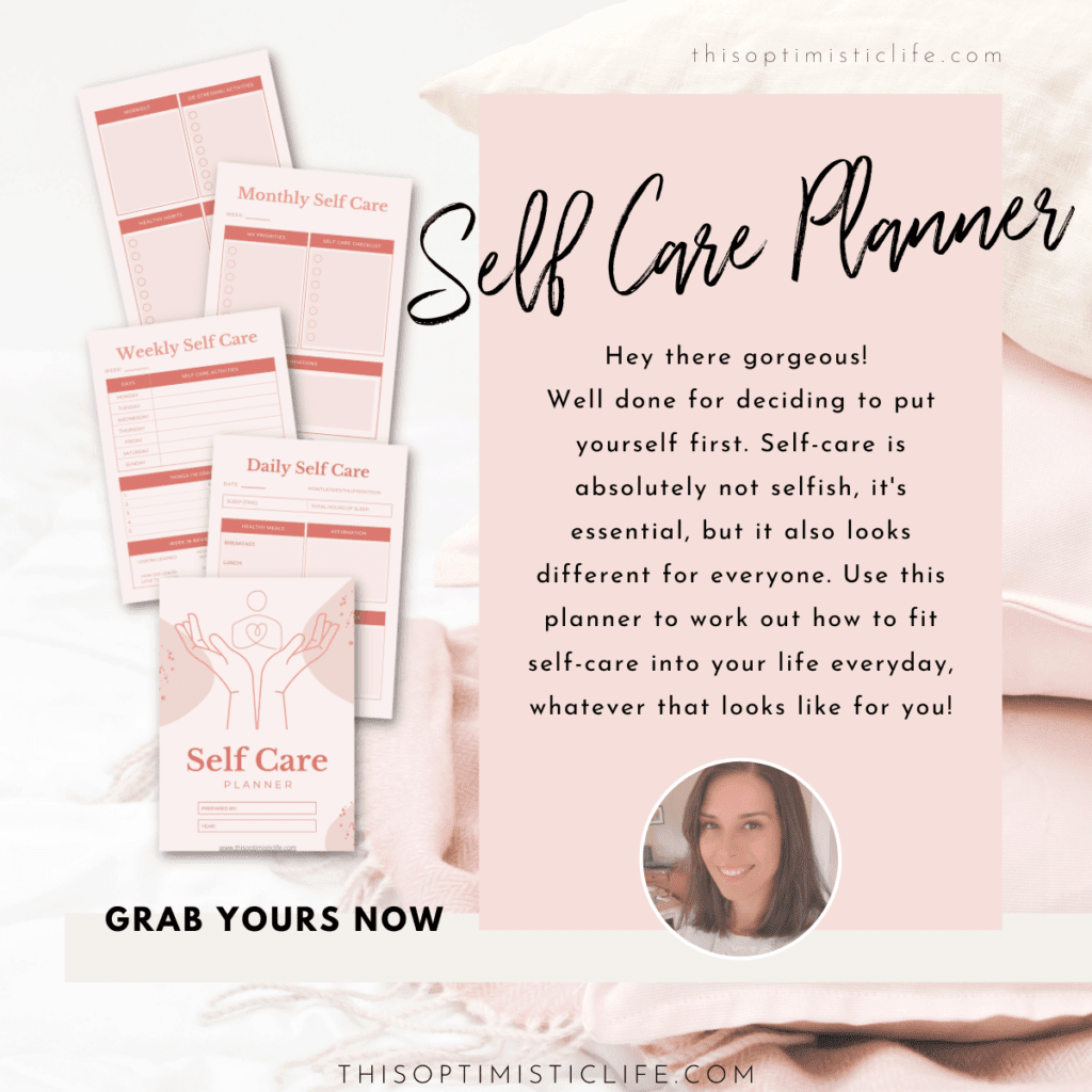 Self care planner this optimistic life